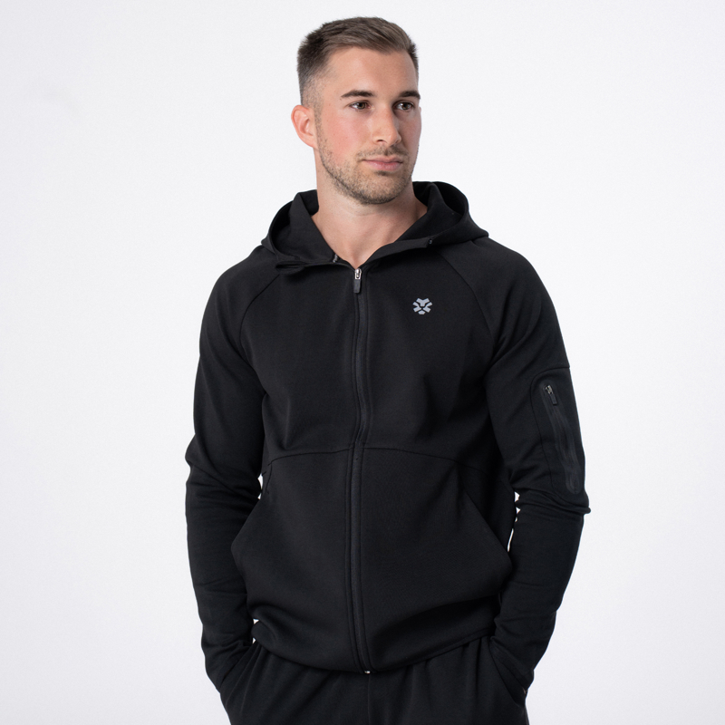 Polleo Men's Atlas Tech Hoodie, Black - S